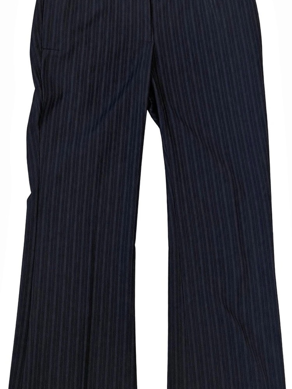 George London Fit Pinstripe Pants Pinstripe Flare Pants Black Size 12P